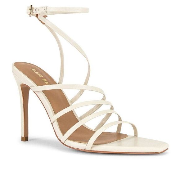 Alias Mae Isabelle Strappy Stiletto Heel Sz 36EU / 5.5US in Bone Kid Leather - Picture 1 of 13